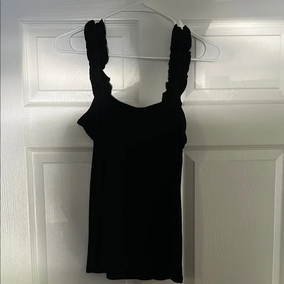 Black Ruffled Tank - Picture 1 of 2